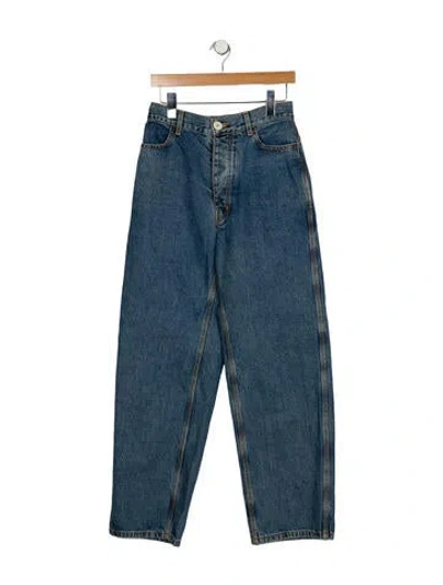 Pre-owned Jesse Kamm High-rise Wide Leg Jeans In Blue