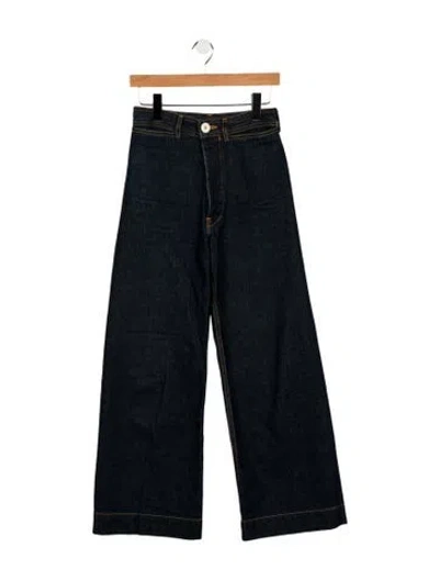Pre-owned Jesse Kamm High-rise Wide Leg Jeans In Blue