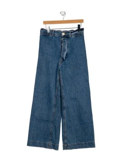 Pre-owned Jesse Kamm High-rise Wide Leg Jeans In Blue
