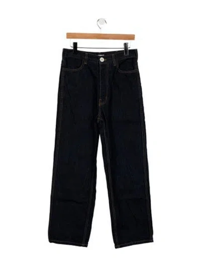 Pre-owned Jesse Kamm High-rise Wide Leg Jeans In Blue