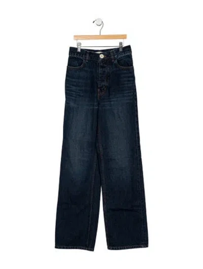 Pre-owned Jesse Kamm High-rise Wide Leg Jeans In Blue