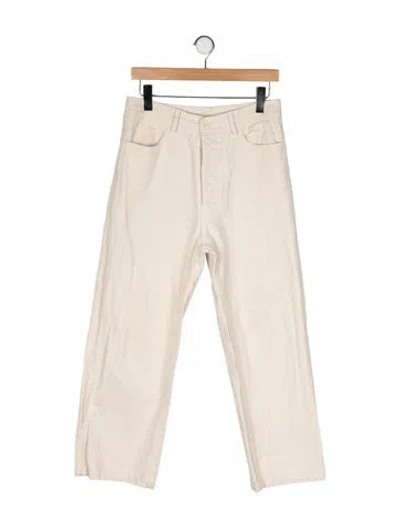 Pre-owned Jesse Kamm High-rise Wide Leg Jeans In Neutral