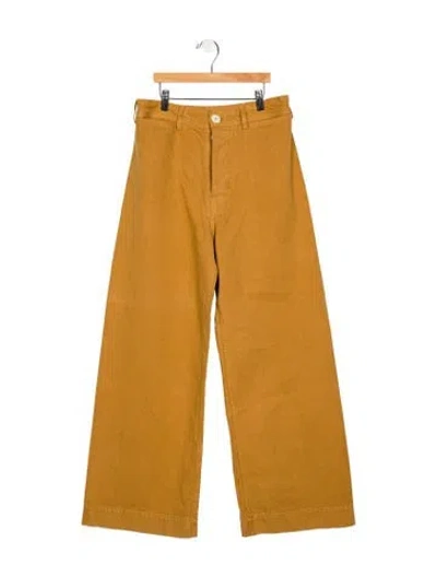 Pre-owned Jesse Kamm High-rise Wide Leg Jeans In Neutral