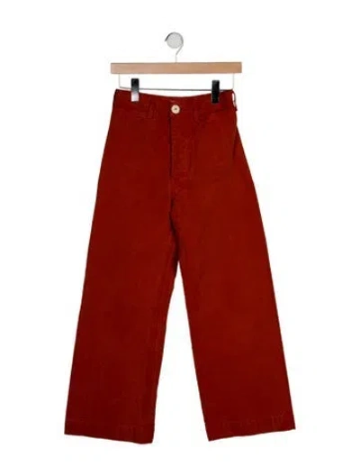 Pre-owned Jesse Kamm High-rise Wide Leg Jeans In Orange