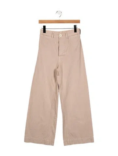 Pre-owned Jesse Kamm High-rise Wide Leg Jeans In Pink