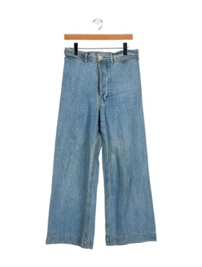 Pre-owned Jesse Kamm Mid-rise Wide Leg Jeans In Blue