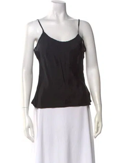 Pre-owned Jesse Kamm Scoop Neck Sleeveless Top W/ Tags In Black
