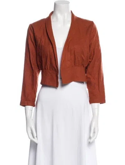 Pre-owned Jesse Kamm Silk Bolero In Red