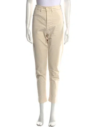 Pre-owned Jesse Kamm Skinny Leg Pants In Neutral