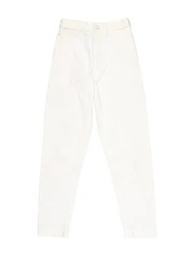 Pre-owned Jesse Kamm Skinny Leg Pants In White