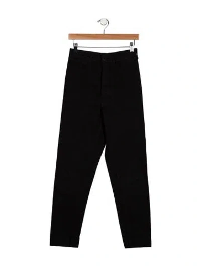 Pre-owned Jesse Kamm Straight Leg Pants In Black