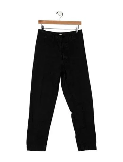 Pre-owned Jesse Kamm Straight Leg Pants In Black