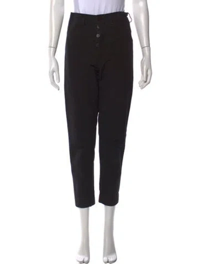 Pre-owned Jesse Kamm Straight Leg Pants In Black