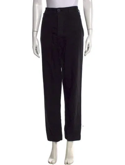 Pre-owned Jesse Kamm Straight Leg Pants In Black