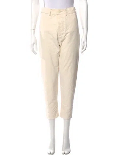 Pre-owned Jesse Kamm Straight Leg Pants In Neutral