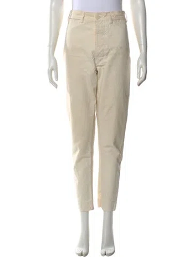 Pre-owned Jesse Kamm Straight Leg Pants In Neutral