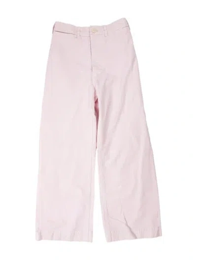 Pre-owned Jesse Kamm Straight Leg Pants In Pink