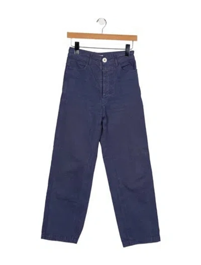 Pre-owned Jesse Kamm Straight Leg Pants In Purple