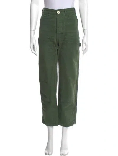 Pre-owned Jesse Kamm Straight Leg Pants W/ Tags In Green