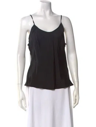 Pre-owned Jesse Kamm V-neck Sleeveless Top W/ Tags In Black
