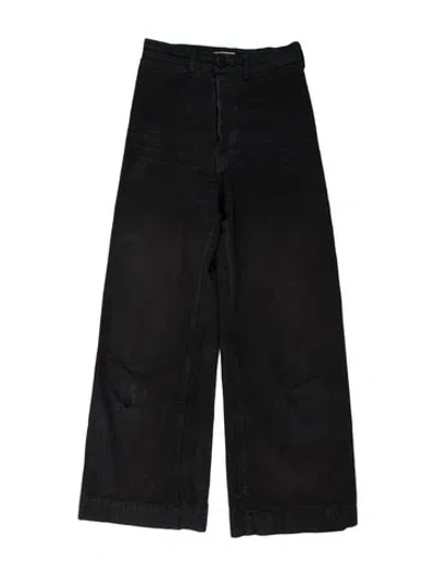 Pre-owned Jesse Kamm Wide Leg Pants In Black