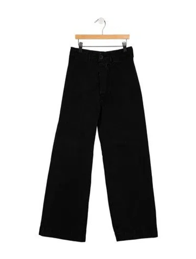 Pre-owned Jesse Kamm Wide Leg Pants In Black