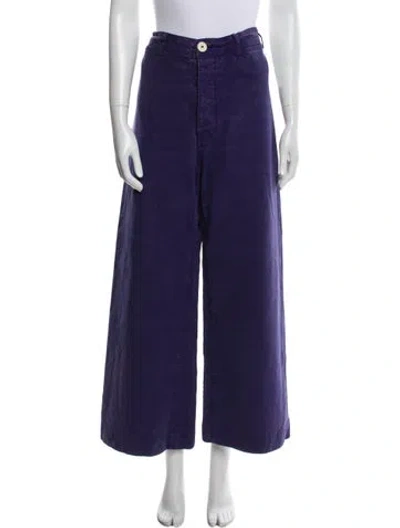 Pre-owned Jesse Kamm Wide Leg Pants In Blue