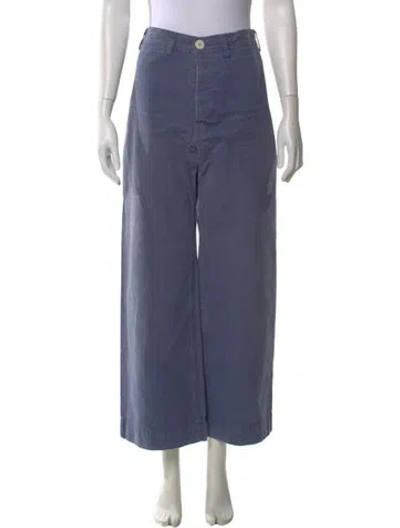 Pre-owned Jesse Kamm Wide Leg Pants In Blue