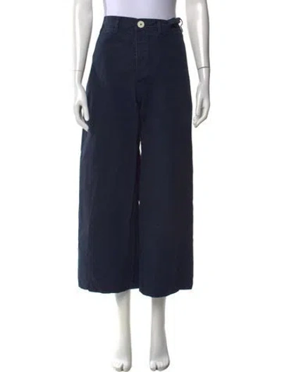 Pre-owned Jesse Kamm Wide Leg Pants In Blue