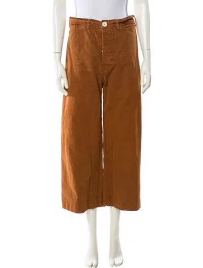 Pre-owned Jesse Kamm Wide Leg Pants In Brown