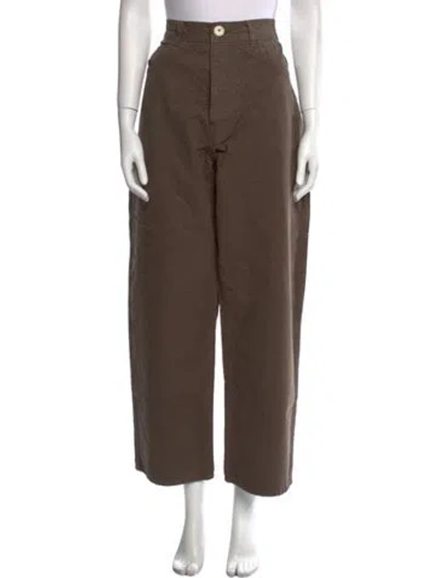 Pre-owned Jesse Kamm Wide Leg Pants In Brown