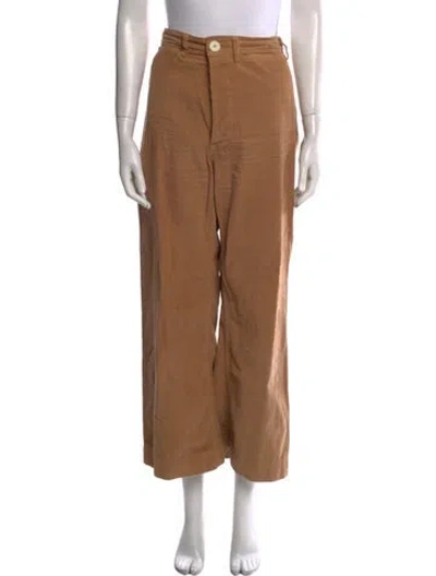 Pre-owned Jesse Kamm Wide Leg Pants In Brown