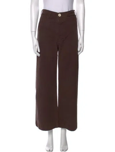 Pre-owned Jesse Kamm Wide Leg Pants In Brown