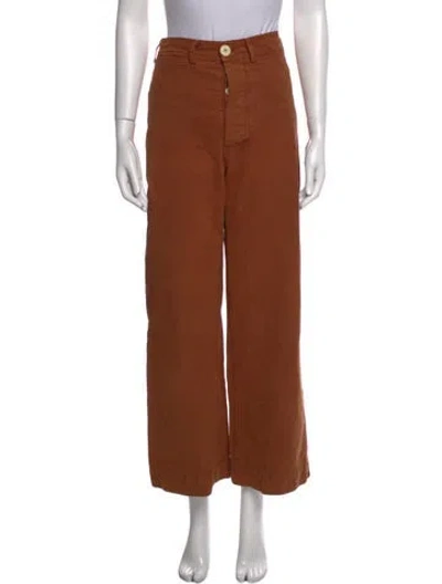Pre-owned Jesse Kamm Wide Leg Pants In Brown