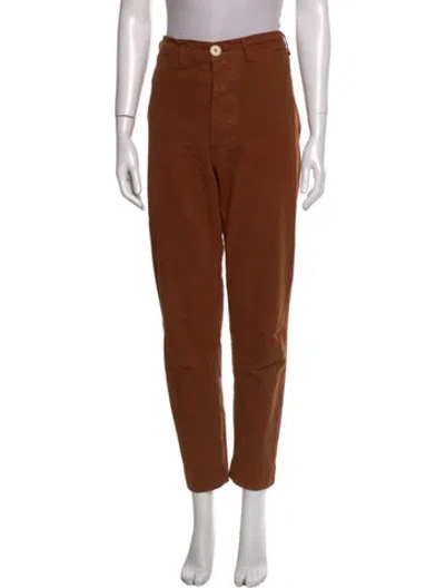 Pre-owned Jesse Kamm Wide Leg Pants In Brown