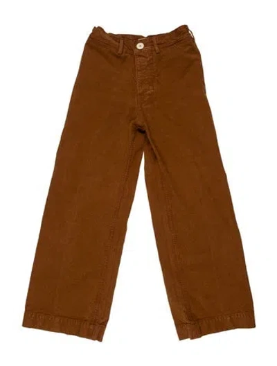 Pre-owned Jesse Kamm Wide Leg Pants In Brown