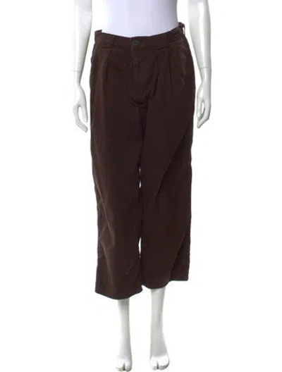 Pre-owned Jesse Kamm Wide Leg Pants In Brown