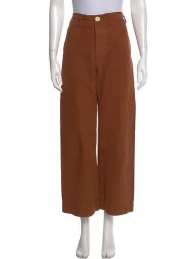 Pre-owned Jesse Kamm Wide Leg Pants In Brown