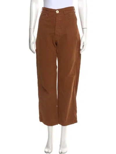 Pre-owned Jesse Kamm Wide Leg Pants In Brown