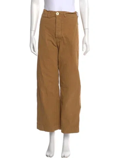 Pre-owned Jesse Kamm Wide Leg Pants In Brown