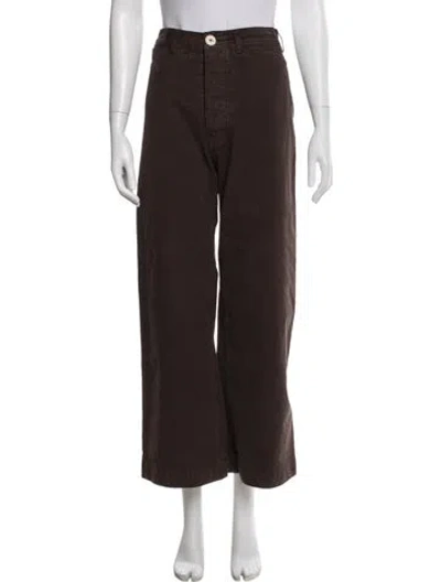Pre-owned Jesse Kamm Wide Leg Pants In Brown