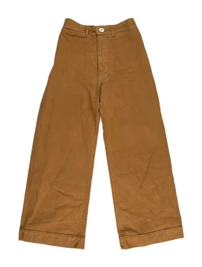 Pre-owned Jesse Kamm Wide Leg Pants In Brown