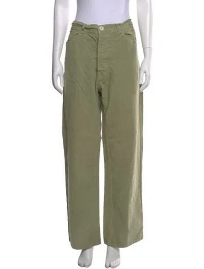 Pre-owned Jesse Kamm Wide Leg Pants In Green