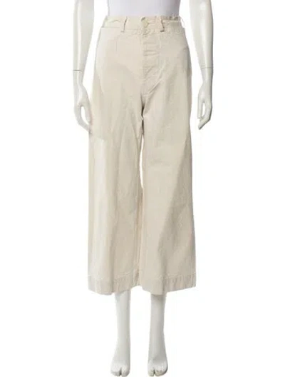 Pre-owned Jesse Kamm Wide Leg Pants In Neutral