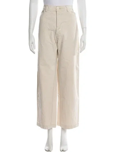 Pre-owned Jesse Kamm Wide Leg Pants In Neutral