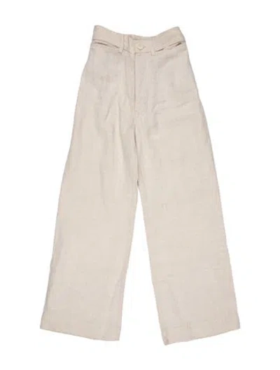 Pre-owned Jesse Kamm Wide Leg Pants In Neutral