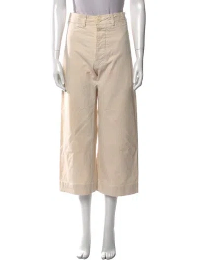 Pre-owned Jesse Kamm Wide Leg Pants In Neutral