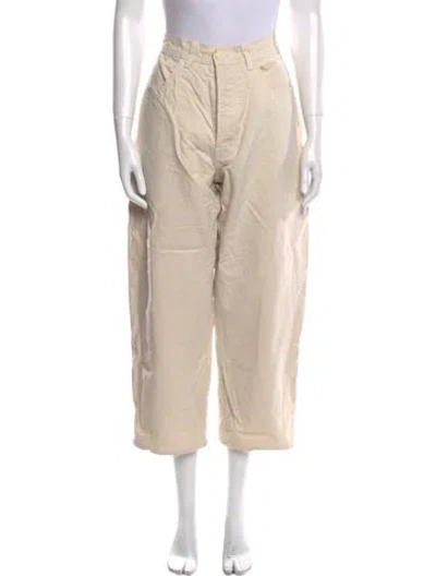 Pre-owned Jesse Kamm Wide Leg Pants In Neutral
