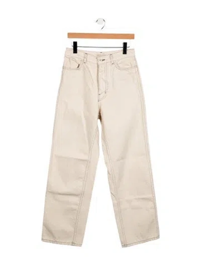 Pre-owned Jesse Kamm Wide Leg Pants In Neutral