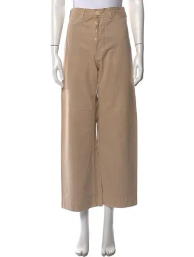 Pre-owned Jesse Kamm Wide Leg Pants In Neutral